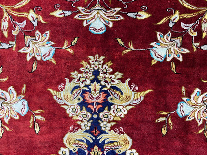 3'3"x5' Exquisite Fine Hand-Knotted 100% Silk Qume Area Rug