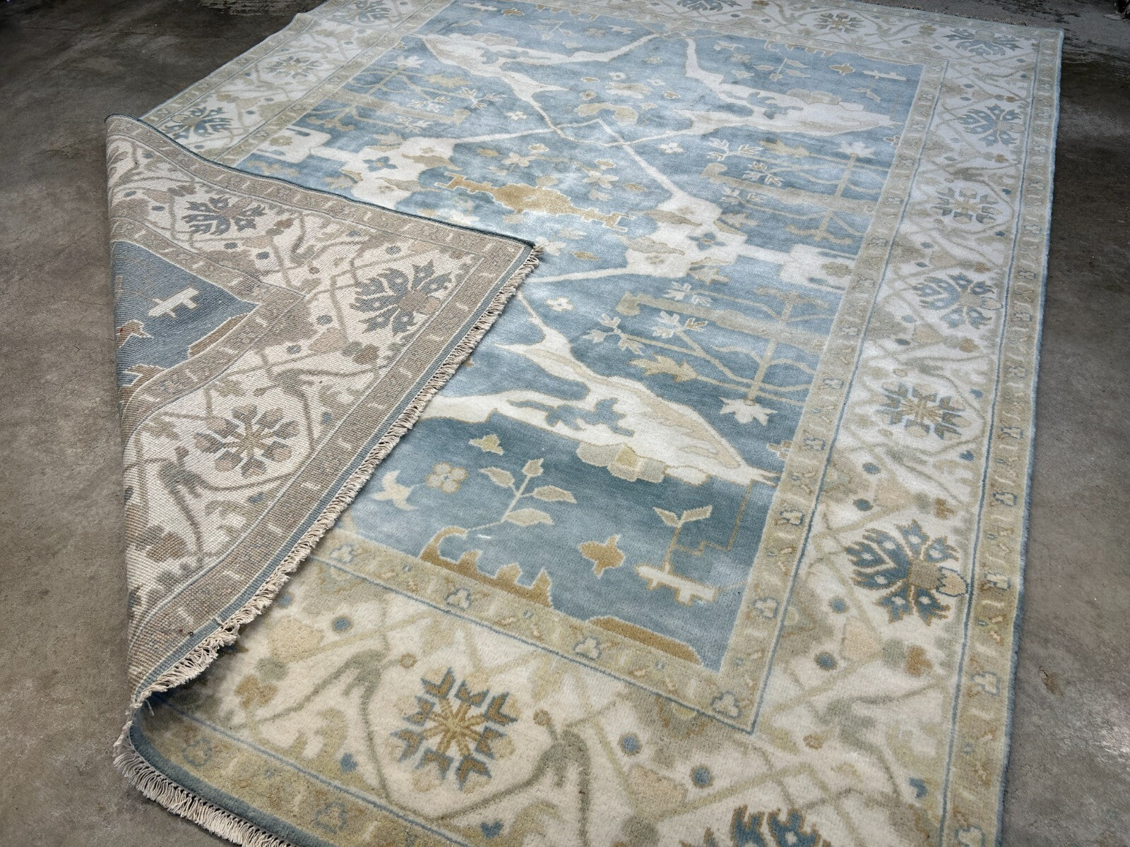 7'10" x 10'0" Hand-Knotted 100% Wool Carpet - Indian Oushak Area Rug