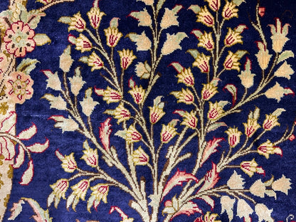 3'3"x4'11" Exquisite Extra-Fine Hand-Knotted 100% Silk Tree of Life Area Rug