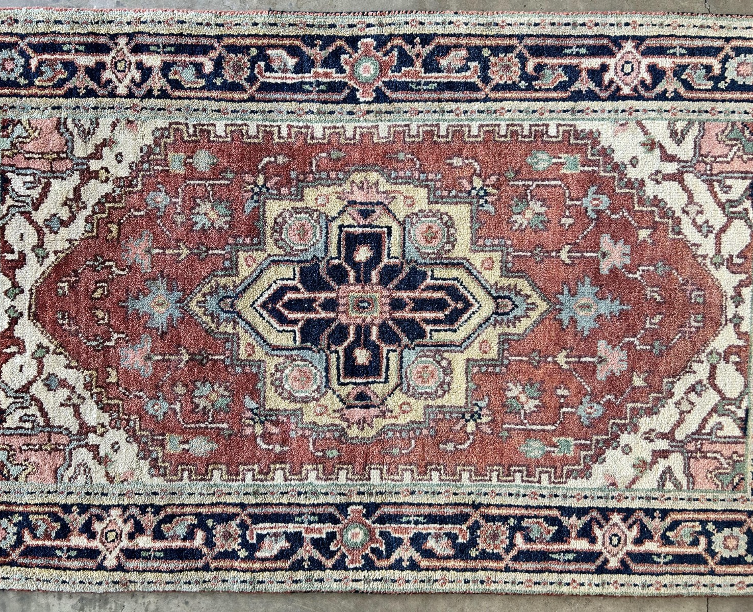 3'x5' Hand-Knotted 100% Wool Pile IndoSerapi Rug