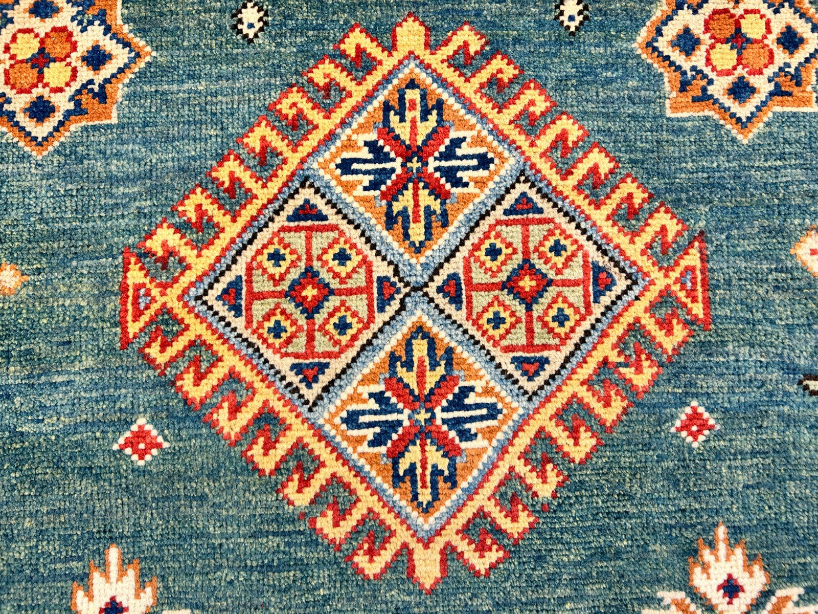 7'x10' Hand-Knotted 100% Wool Carpet - Fine Kazak Area Rug