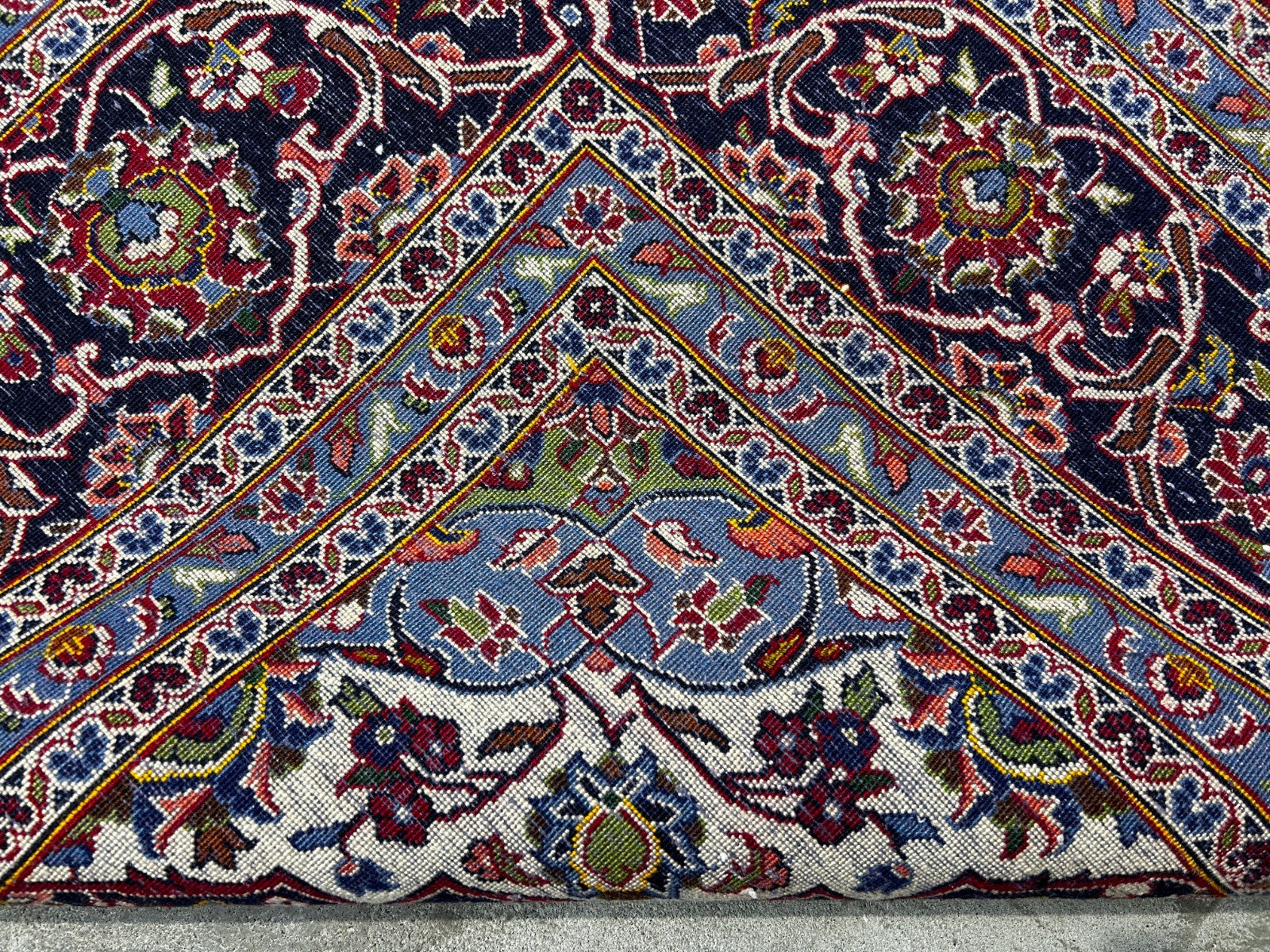 8'2"x12'4" Hand-Knotted 100% Wool Pile Kashane Area Rug - Carpet