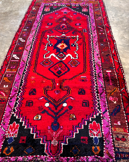 4'5" x 8'10'' Hand-Knotted 100% Lamb Wool Mousele Area Rug - Carpet