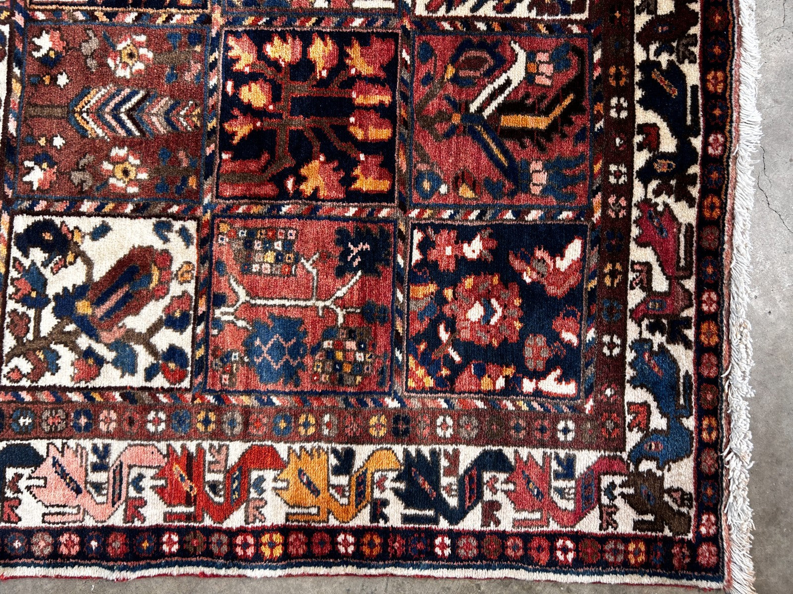 5'2" x 9'9" Hand-Knotted 100% Wool Pile Bakhtiarie Area Rug - Carpet