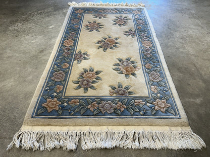 3’x5’ Hand-Knotted 100% Wool Pile Oriental Area Rug - Carpet