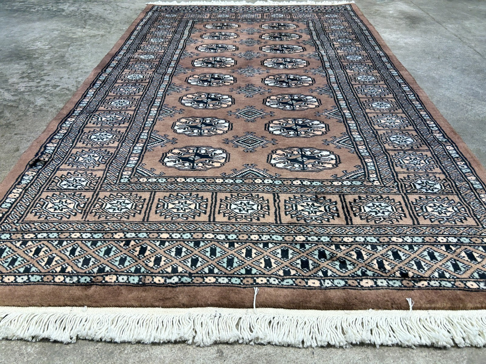 3'1"x5' Hand-Knotted 100% Wool Pile Bokhara Rug