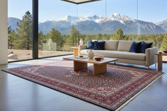 8'11"x11'8" Hand-Knotted 100% Wool Pile Bidjar Rug
