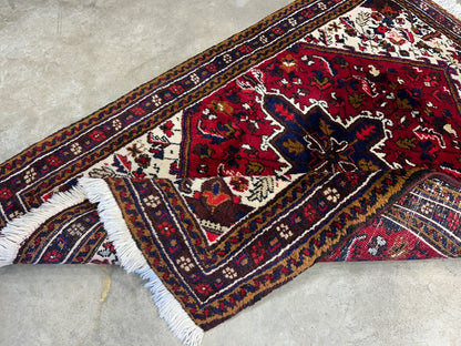 3'x4'6" Hand-Knotted 100% Wool Pile Herize Area Rug - Carpet