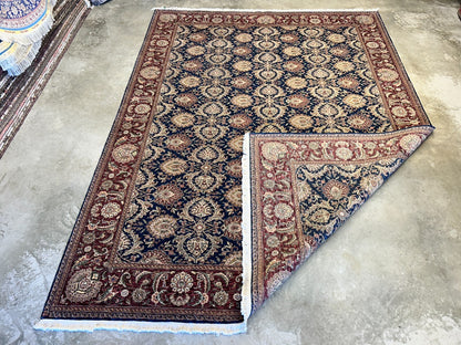 9'x12'2" Hand-Knotted 100% Wool Pile Oriental Rug