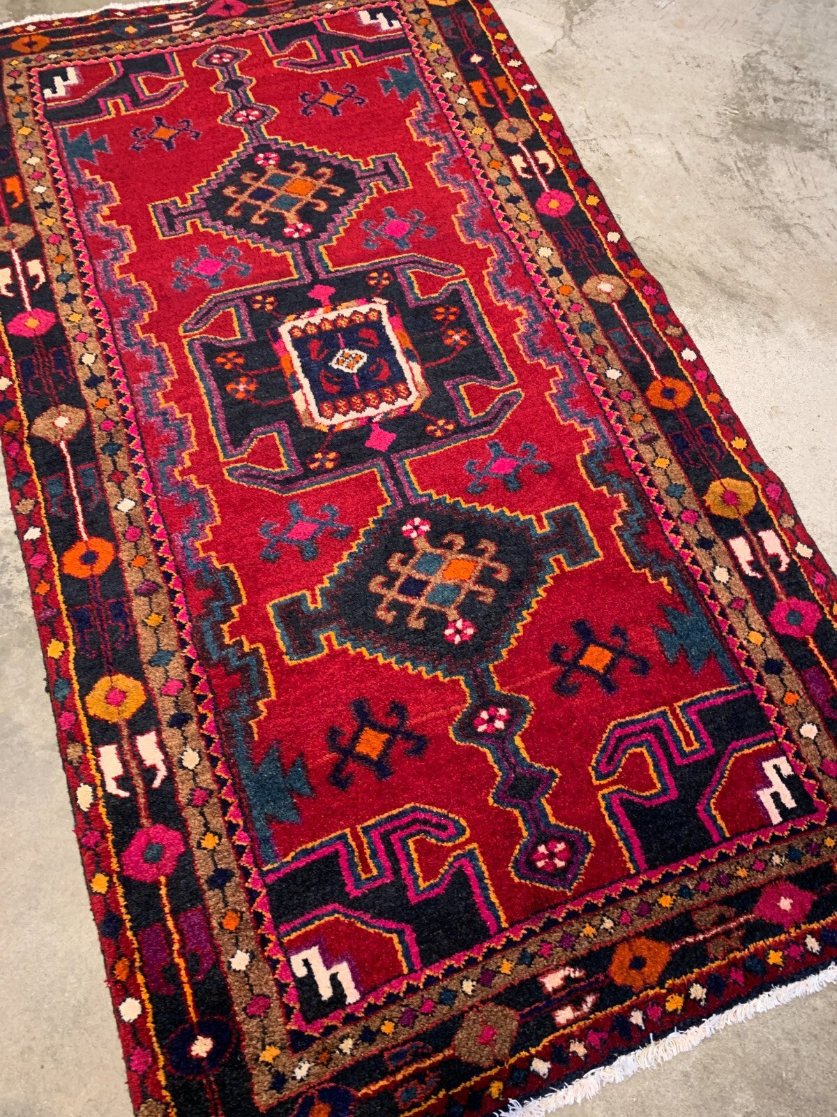 4'0"x 7'5" Hand-Knotted 100% Wool Pile Mousele Area Rug - Carpet