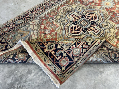 4’1”x6’1” Hand-Knotted 100% Wool Indoserapi Area Rug - Carpet