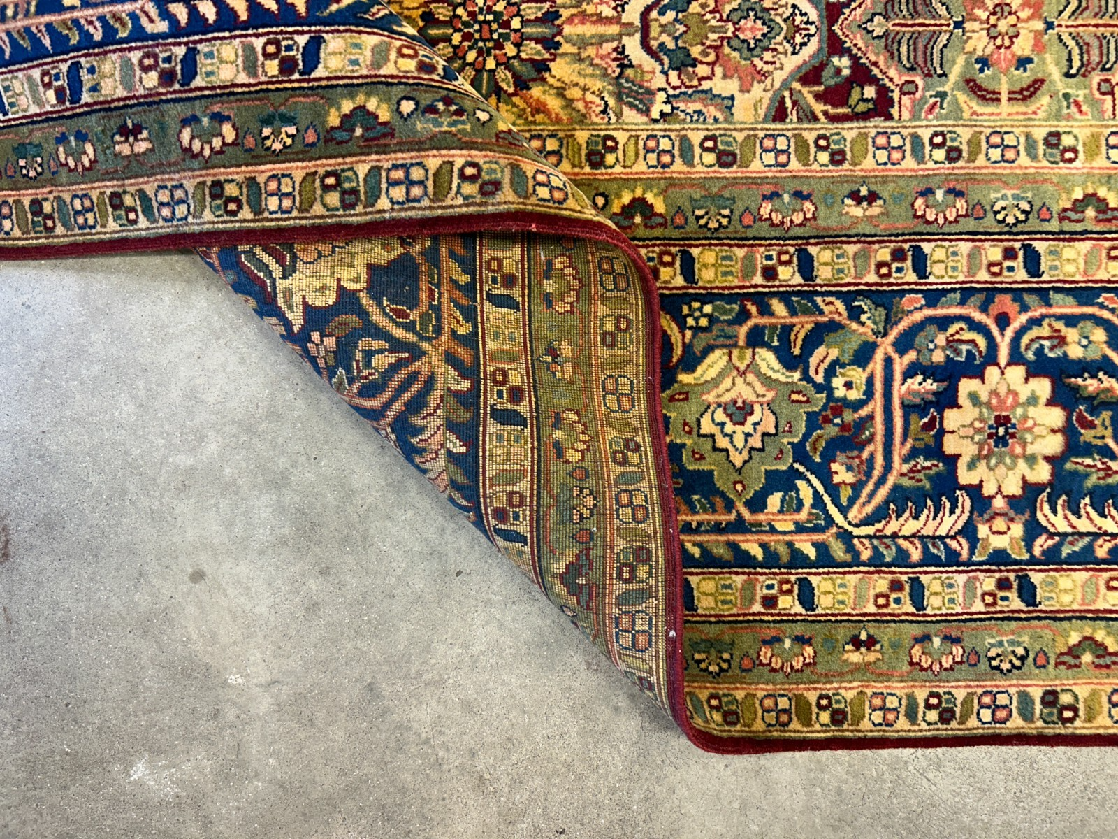 9'1"x12'3" Very Fine Hand-Knotted 100% Fine Wool Pile IndoTabriz Rug