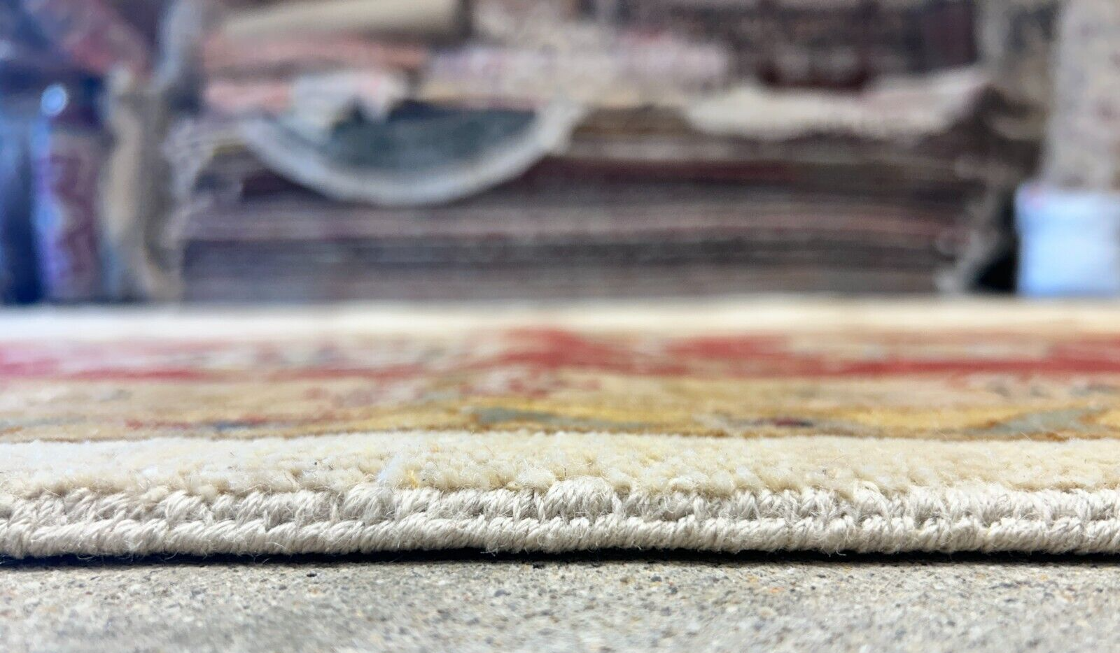 9'x12' Hand-Knotted 100% Wool Pile Kashane Design Carpet - Area Rug