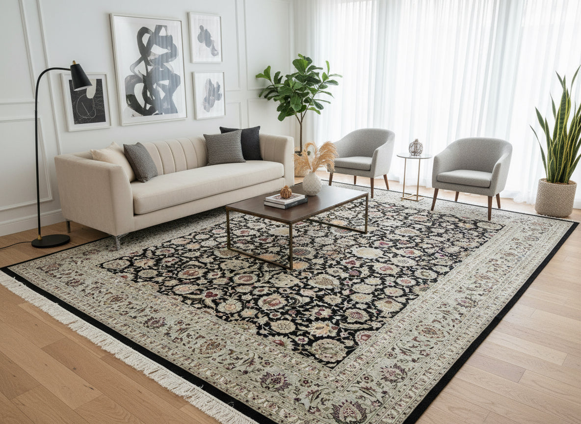 9'x12' Hand-Knotted 100% Wool Pile Sinopersian Carpet - Area Rug