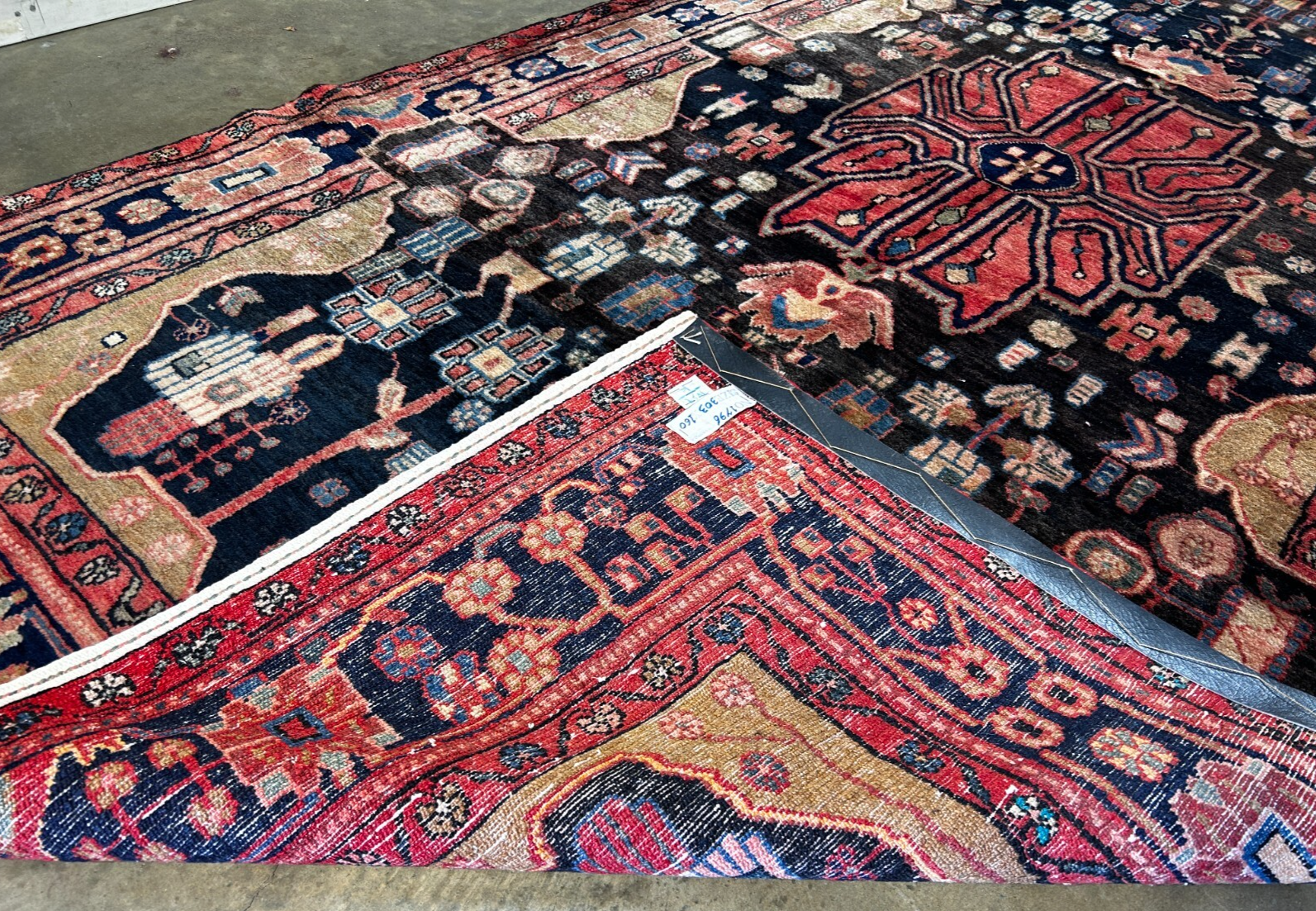 5'3" x 9'11" Hand-Knotted 100% Lamb Wool Pile Nahavande Area Rug - Carpet