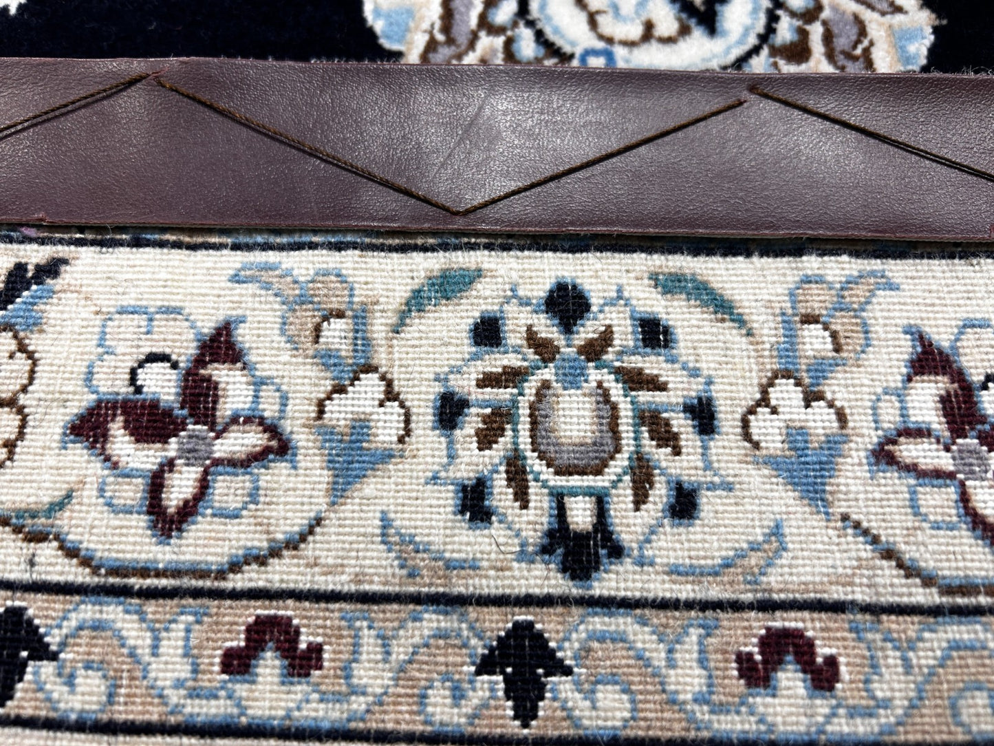  8'3"x11'10'' Very Fine Silk & Wool Habibian Naine Area Rug - Area Carpet