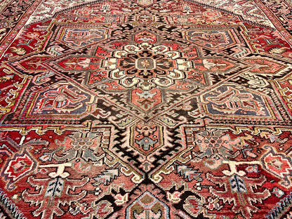 9'x11'9" Hand-Knotted 100% Wool Pile Herize Rug