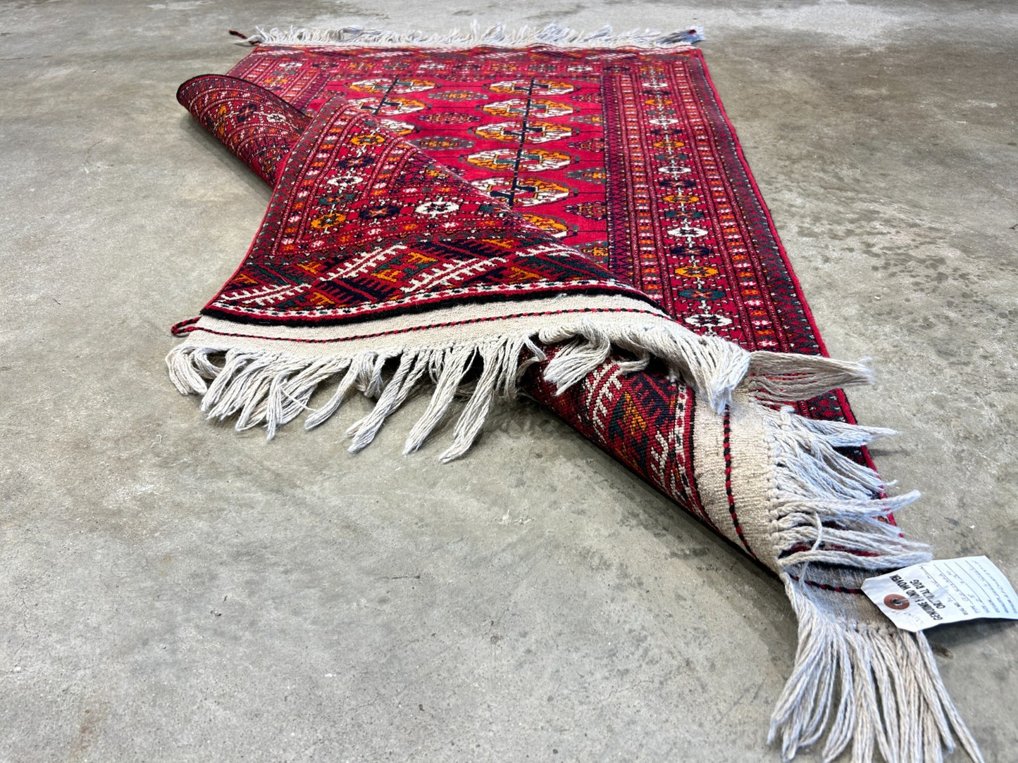 2'8"x3'10" Hand-Knotted 100% Wool Pile Bokhara Rug