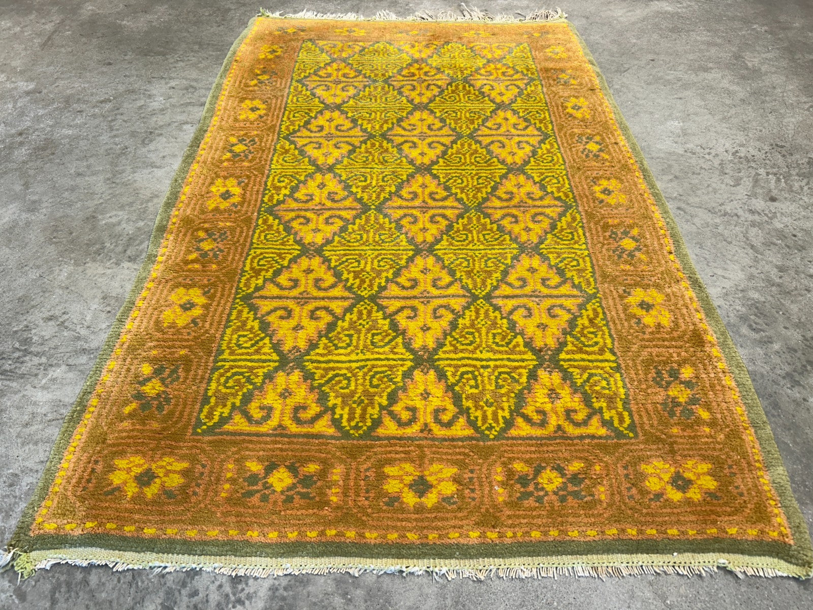 2'9"x4'2" Hand-Knotted 100% Wool Pile Oriental Area Rug - Carpet