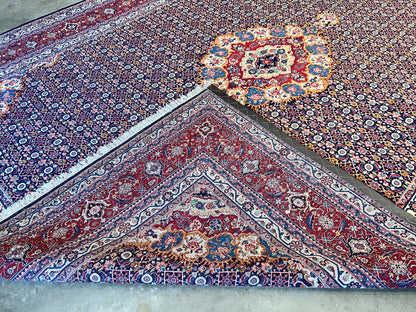 8'11"x11'8" Hand-Knotted 100% Wool Pile Bidjar Rug