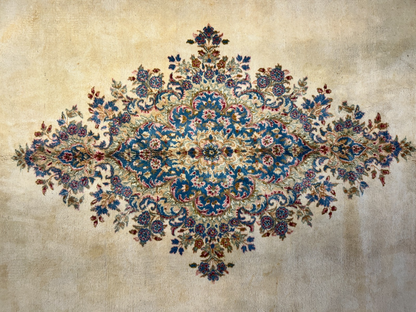 10'11"x14'9" Hand-Knotted 100% Wool Pile Kermane Area Rug - Carpet