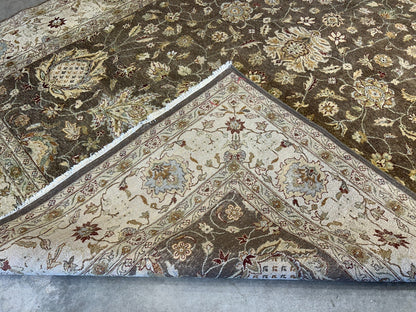 9'x12' Hand-Knotted 100% Wool Pile Agra Rug
