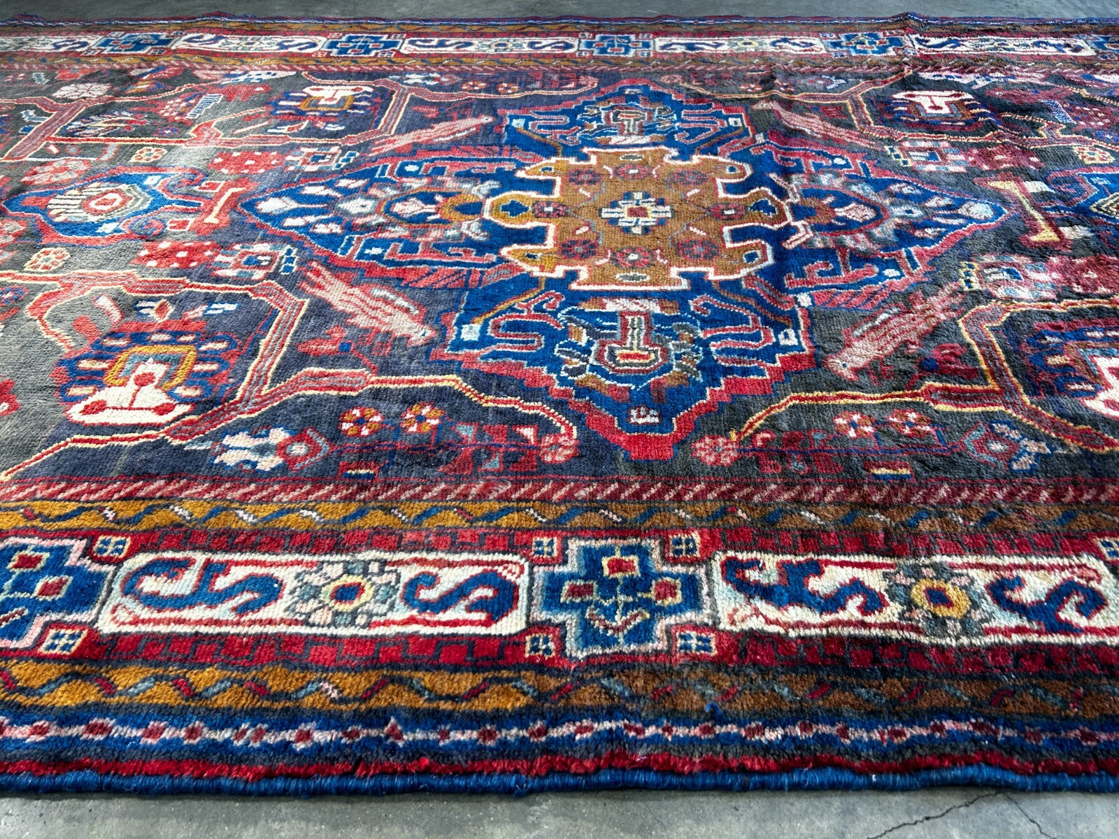 4'8" x 9'3" Hand-Knotted 100% Wool Pile Nahavande Area Rug - Carpet