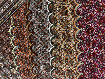 8'2"x11'10" Fine Hand-Knotted Silk & Wool Tabrize Fish Style Rug