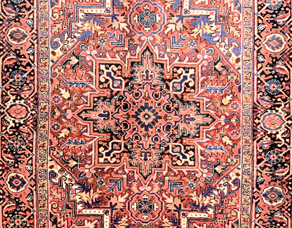 4'8" x 6'5" Hand-Knotted 100% Wool Pile Herize Area Rug - Area Carpet