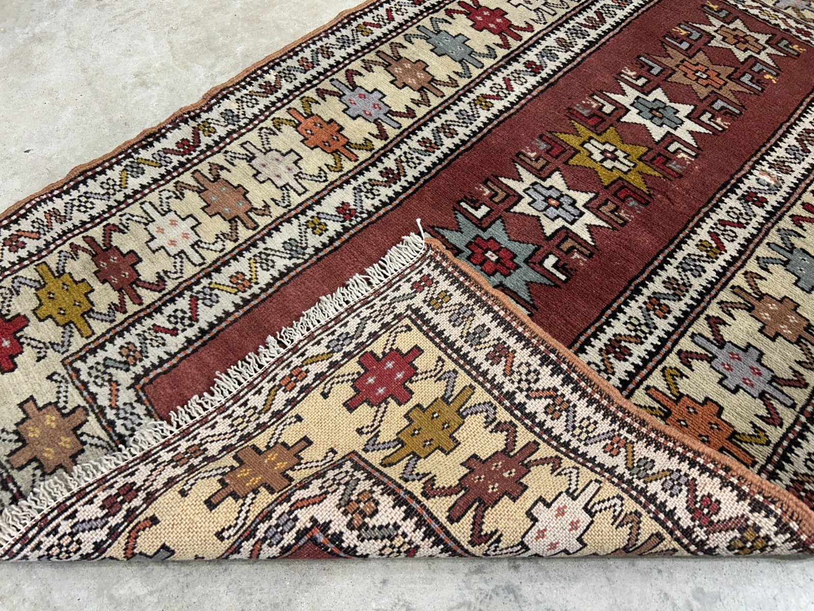 3'x5' Antique Hand-Knotted 100% Wool Pile Caucasian Area Rug - Carpet
