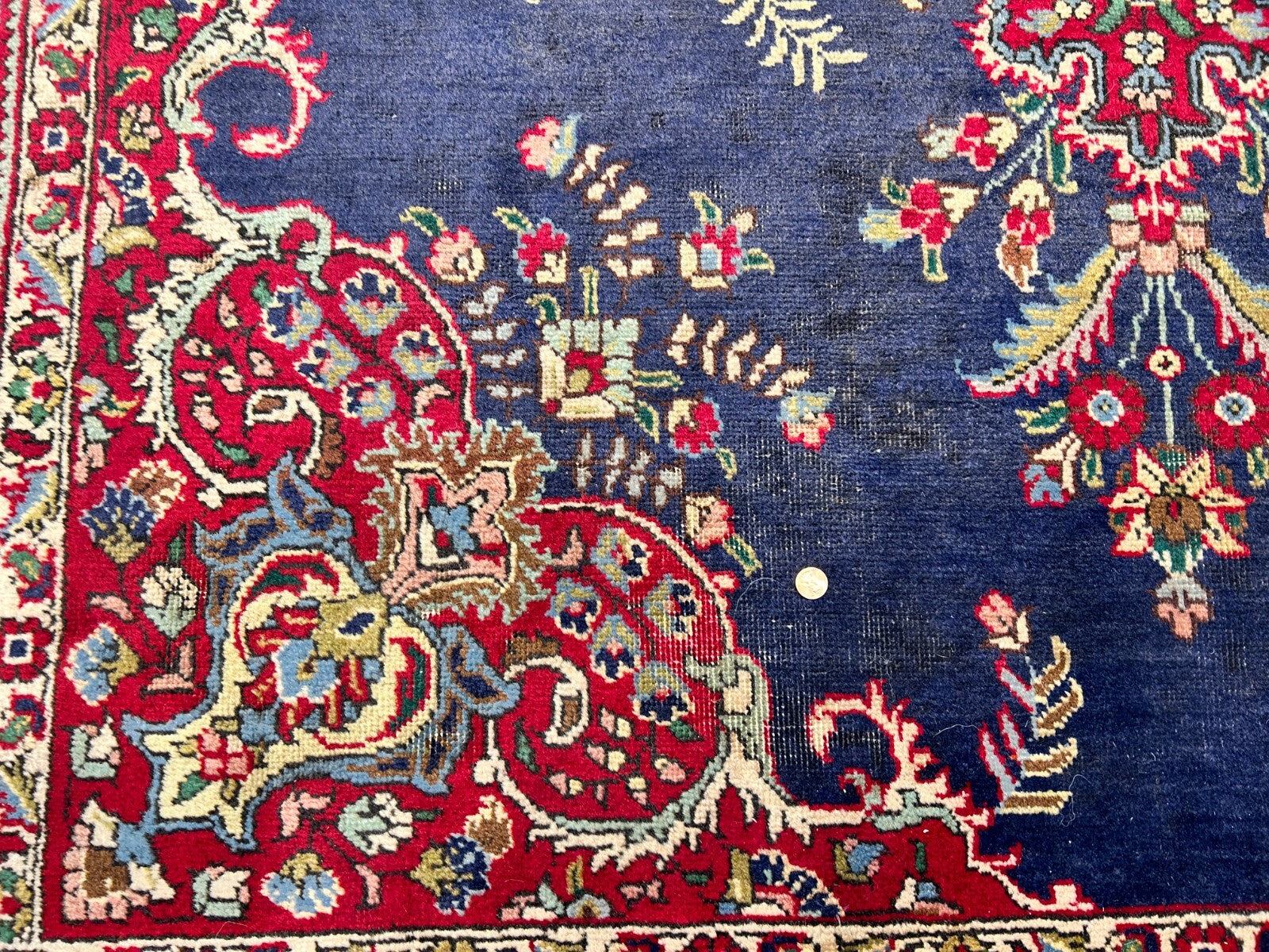 6'7"x9'9" Antique Hand-Knotted Wool Oriental Rug - Area Carpet