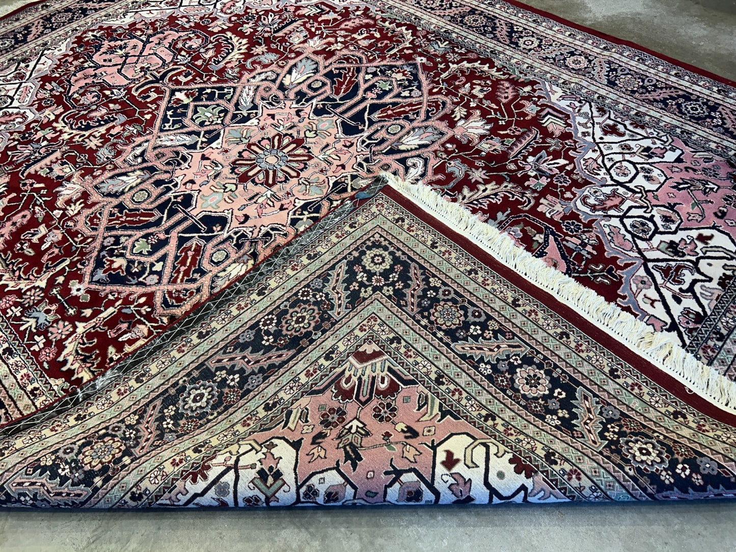 9'x11'9" Hand-Knotted 100% Wool Pile Herize Rug