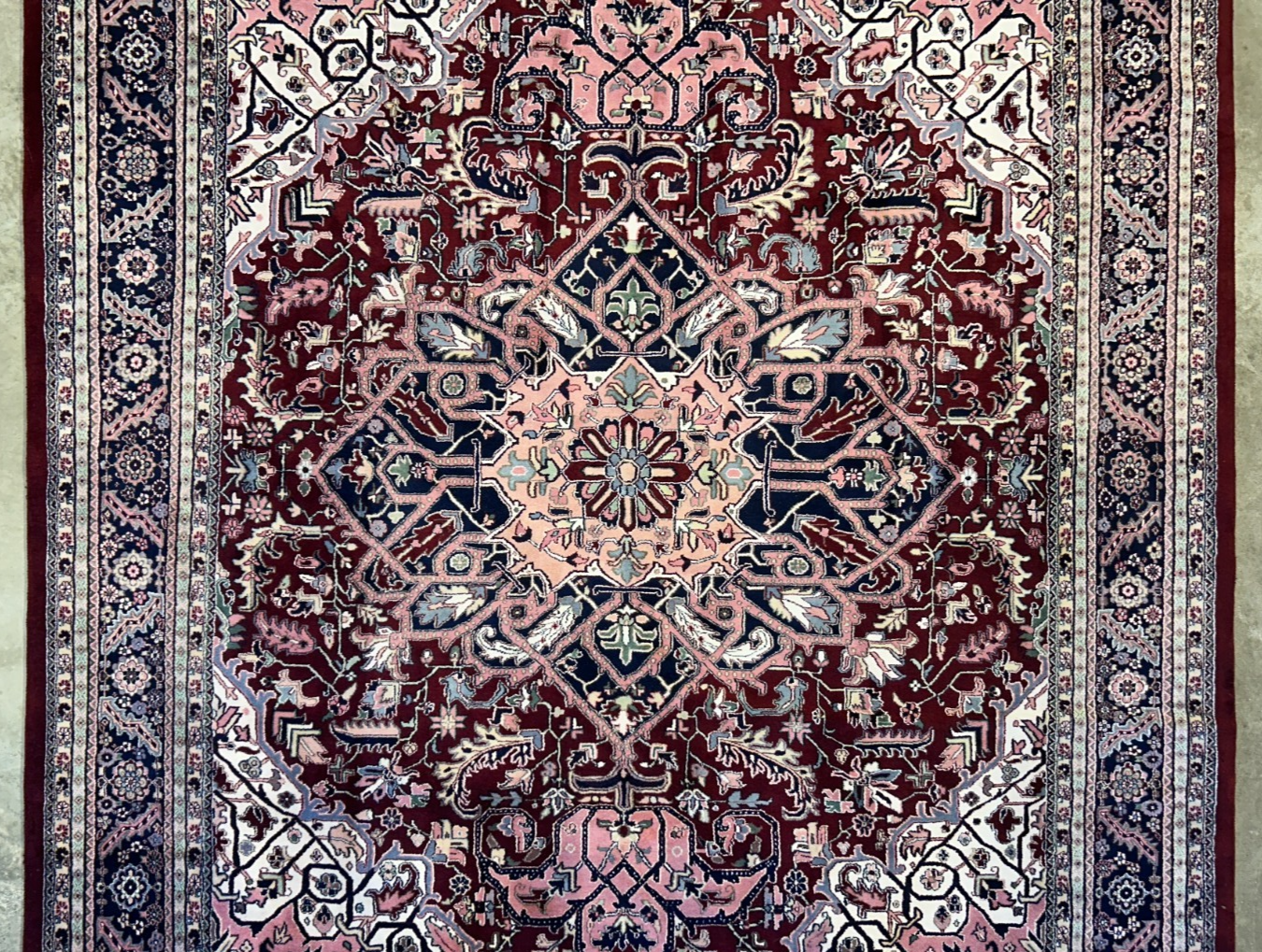 9'x11'9" Hand-Knotted 100% Wool Pile Herize Rug