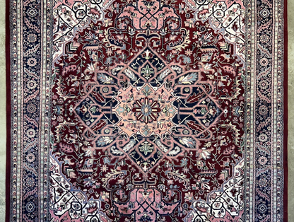 9'x11'9" Hand-Knotted 100% Wool Pile Herize Rug