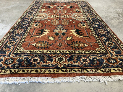 3’1”x5’1” Hand-Knotted 100% Wool Indoserapi Area Rug - Carpet
