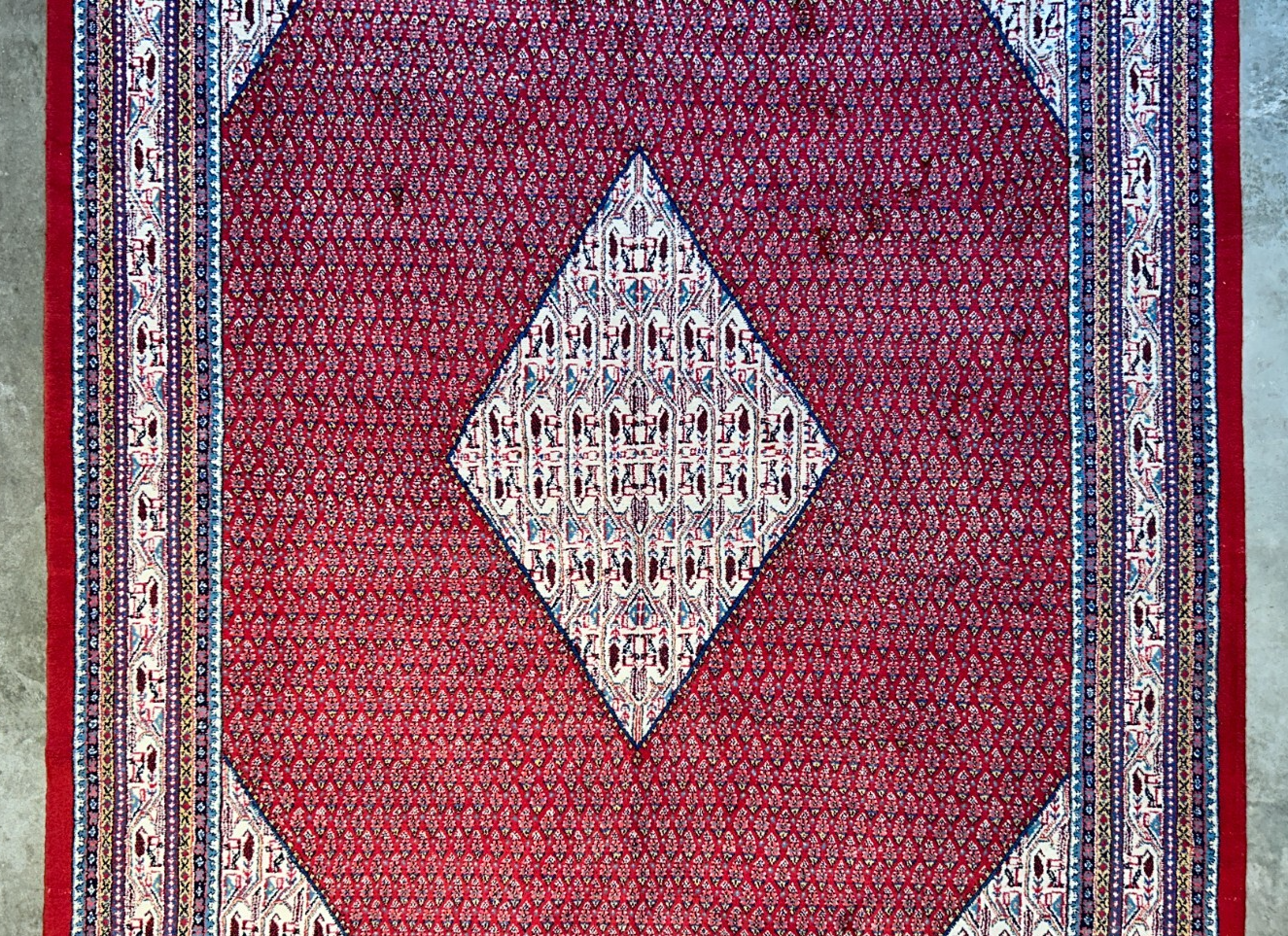 8'5"x12'1" Hand-Knotted 100% Wool Pile Hamadane Rug
