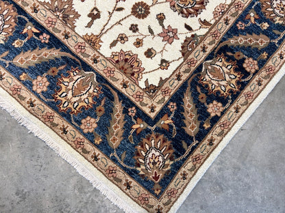 6'x9' Hand-Knotted 100% Wool Pile Indian Agra Carpet - Area Rug