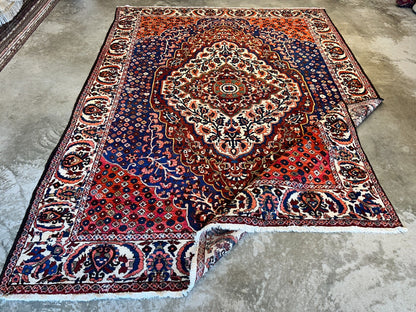 8'4"x11'6" Hand-Knotted 100% Wool Pile Bakhtiarie Rug
