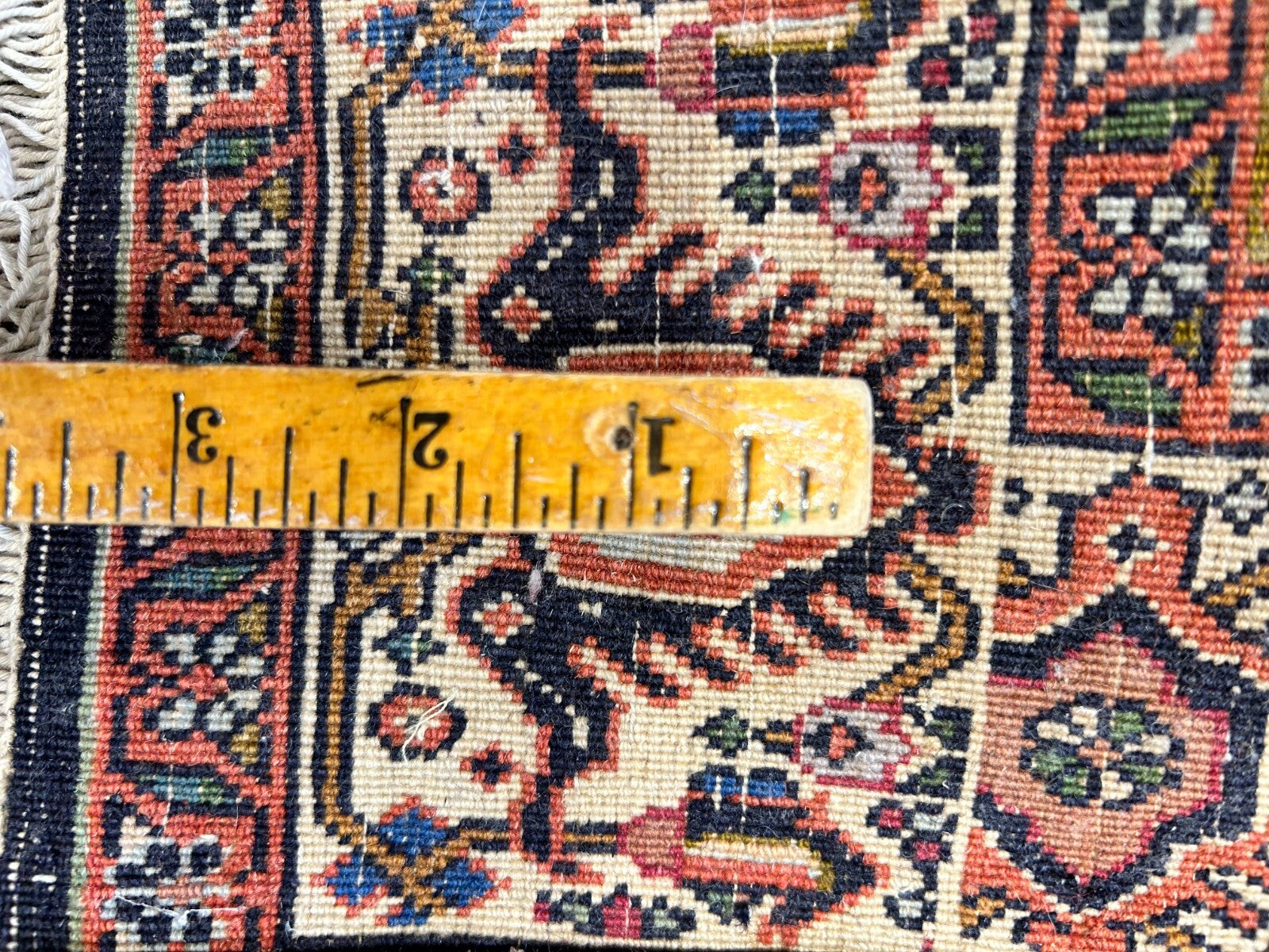 3'8"x5'7" Hand-Knotted 100% Wool Bidjare Carpet - Area Rug