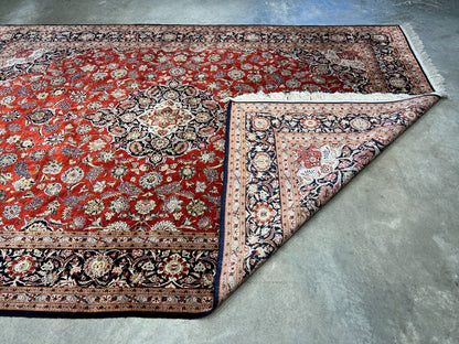 6'10"x9'9" Exquisite Hand-Knotted 100% Silk Kashane Rug