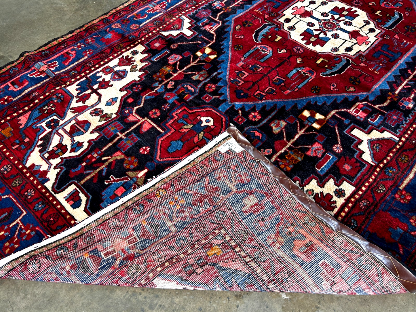 5'8" x 10'11" Hand-Knotted 100% Lamb Wool Pile Hamadane Area Rug - Carpet