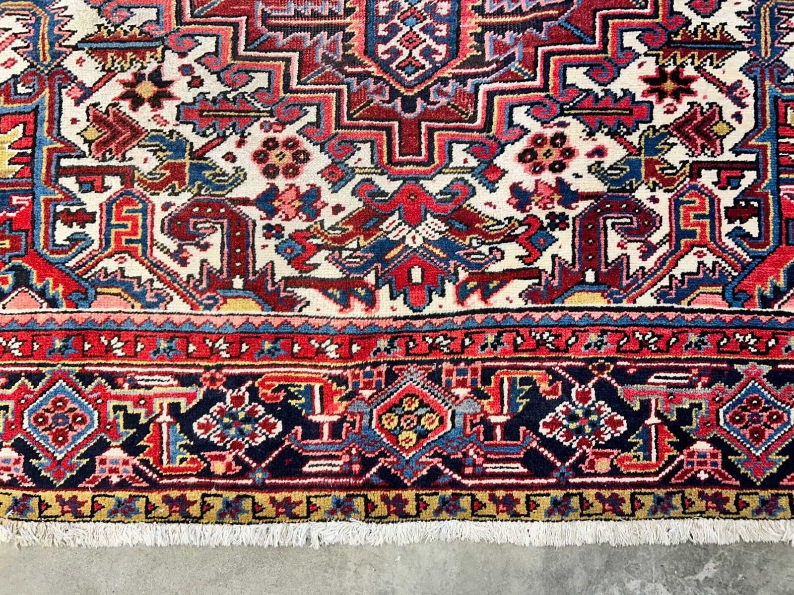 8'10"x12'1" Hand-Knotted 100% Wool Pile Herize Rug