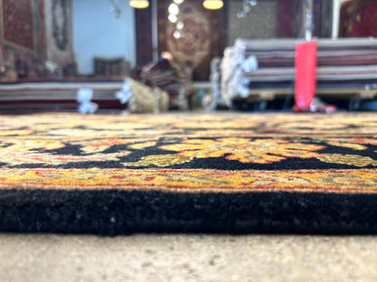 6'1"x9'1" Hand-Knotted 100% Wool Pile Agra Carpet - Area Rug