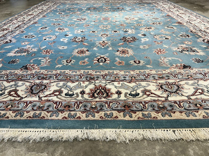 9'x12' Hand-Knotted 100% Wool Pile Kashane Design Carpet - Area Rug
