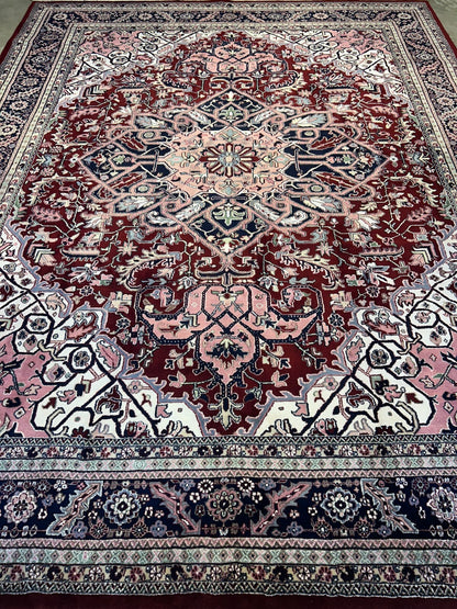 9'x11'9" Hand-Knotted 100% Wool Pile Herize Rug