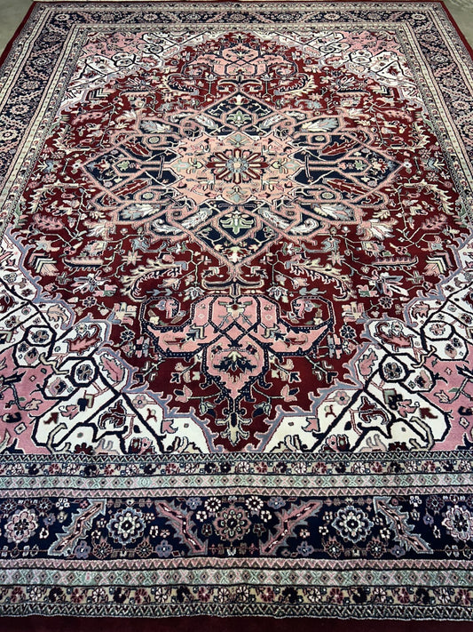 9'x11'9" Hand-Knotted 100% Wool Pile Herize Rug