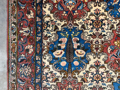 6'7"x9'5" Hand-Knotted 100% Lamb Wool Bakhtiarie Carpet - Area Rug