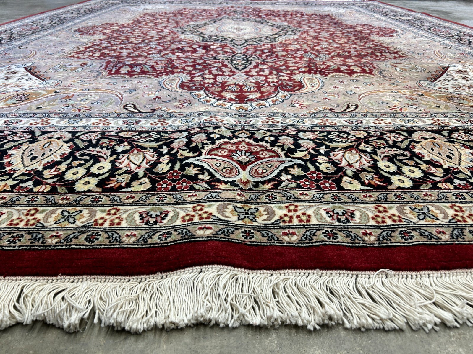 9'x12' Hand-Knotted 100% Wool Pile Tabrize Carpet - Area Rug