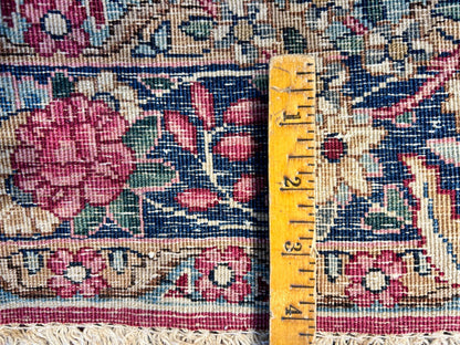 3'x5'1" Antique Hand-Knotted 100% Wool Pile Ravare Kermane Rug