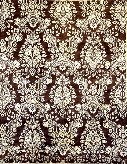 7'11"x9'11" Hand-Knotted 100% Wool Pile Tibetian Area Rug - Carpet